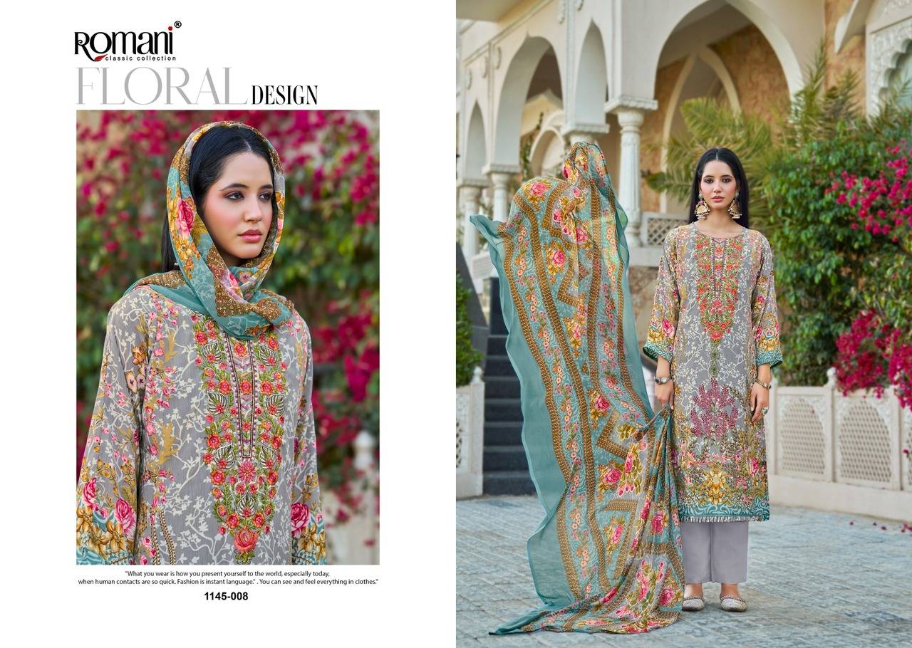 AARZU VOL 31 by ROMANI 1145 001 TO 1145 008 Series Beautiful Festive Suits Stylish Fancy Colourful Casual Wear & Ethnic Wear Soft Cotton Print Dresses At Wholesale Price